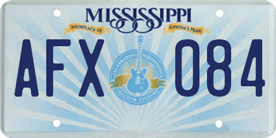 MS license plate AFX084