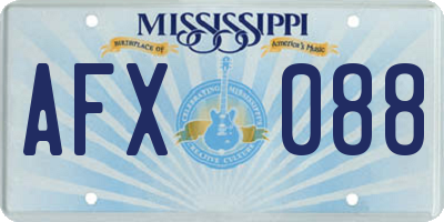 MS license plate AFX088