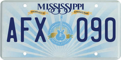 MS license plate AFX090
