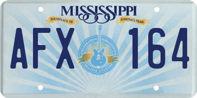 MS license plate AFX164