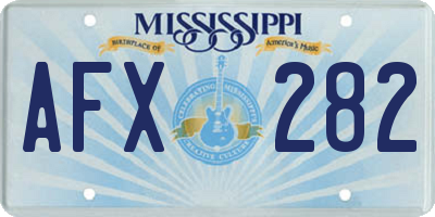 MS license plate AFX282