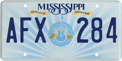 MS license plate AFX284
