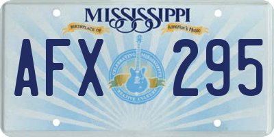 MS license plate AFX295