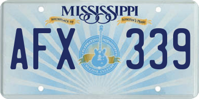 MS license plate AFX339