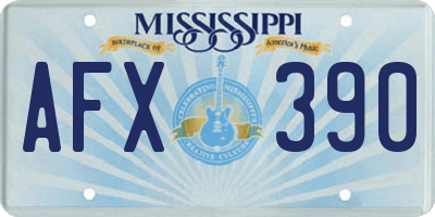 MS license plate AFX390