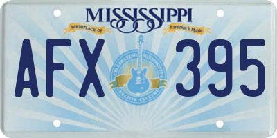 MS license plate AFX395