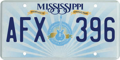 MS license plate AFX396