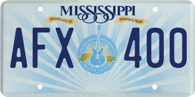 MS license plate AFX400