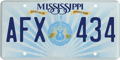 MS license plate AFX434
