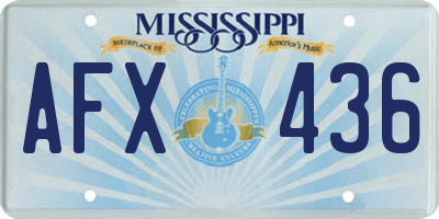 MS license plate AFX436