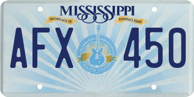 MS license plate AFX450