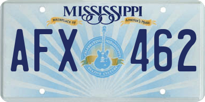 MS license plate AFX462