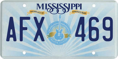 MS license plate AFX469