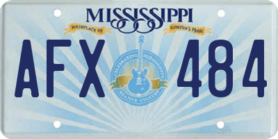 MS license plate AFX484