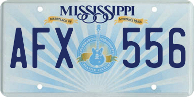 MS license plate AFX556