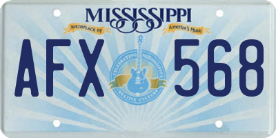 MS license plate AFX568
