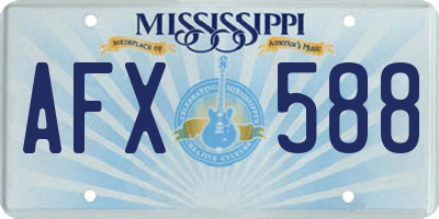 MS license plate AFX588