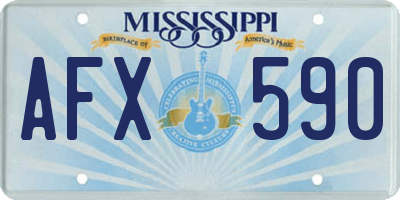 MS license plate AFX590