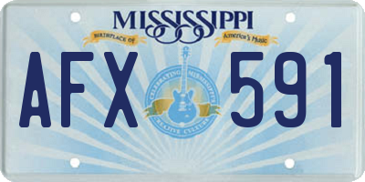 MS license plate AFX591