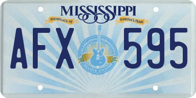 MS license plate AFX595
