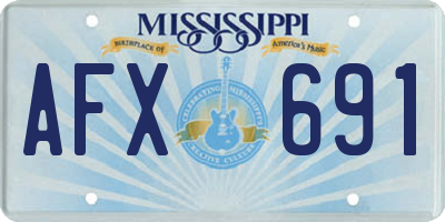 MS license plate AFX691