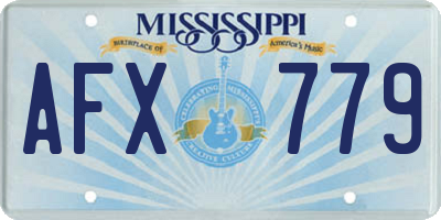 MS license plate AFX779