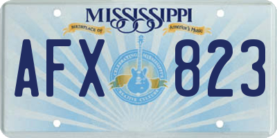 MS license plate AFX823