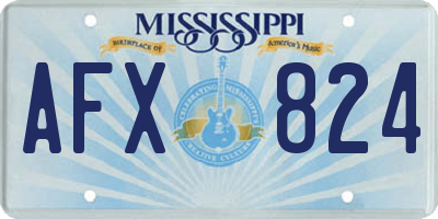 MS license plate AFX824