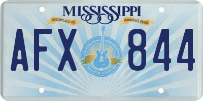 MS license plate AFX844