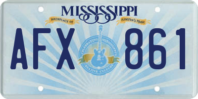 MS license plate AFX861