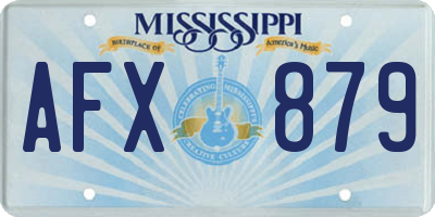 MS license plate AFX879
