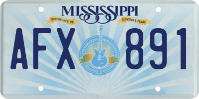 MS license plate AFX891