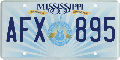MS license plate AFX895