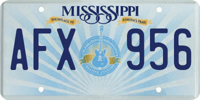 MS license plate AFX956