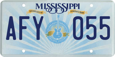 MS license plate AFY055