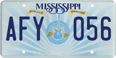 MS license plate AFY056