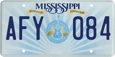 MS license plate AFY084