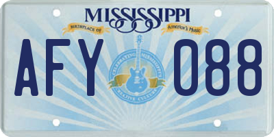 MS license plate AFY088