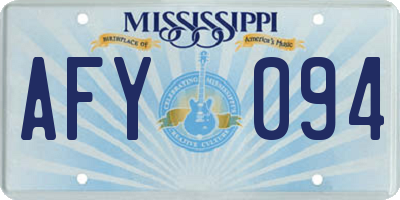MS license plate AFY094