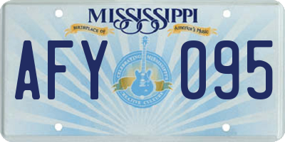 MS license plate AFY095