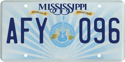 MS license plate AFY096