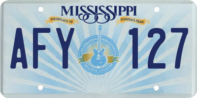 MS license plate AFY127
