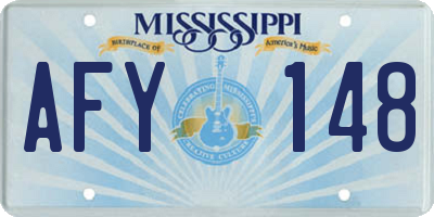 MS license plate AFY148