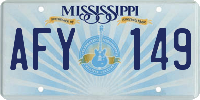 MS license plate AFY149