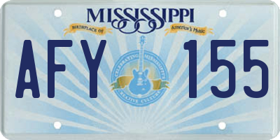 MS license plate AFY155