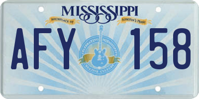 MS license plate AFY158