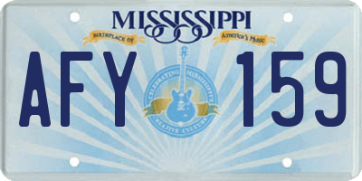 MS license plate AFY159