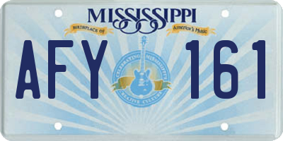 MS license plate AFY161