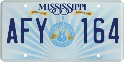 MS license plate AFY164