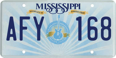 MS license plate AFY168